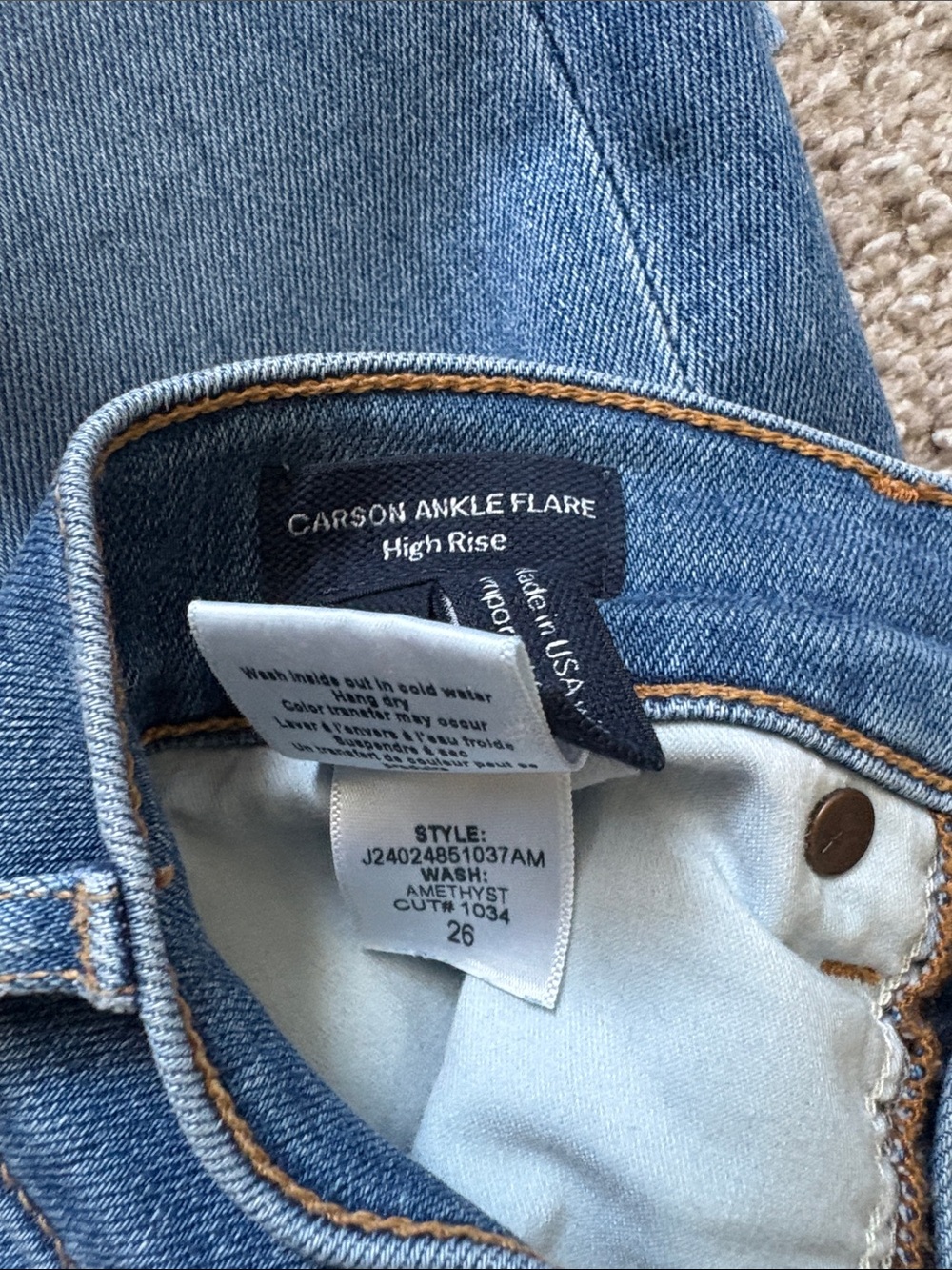 Veronica Beard Carson High Waist Ankle Flare Jeans - Size 26 - Picture 13 of 13